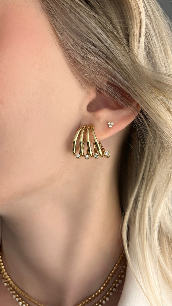 Lattice Gold Earrings