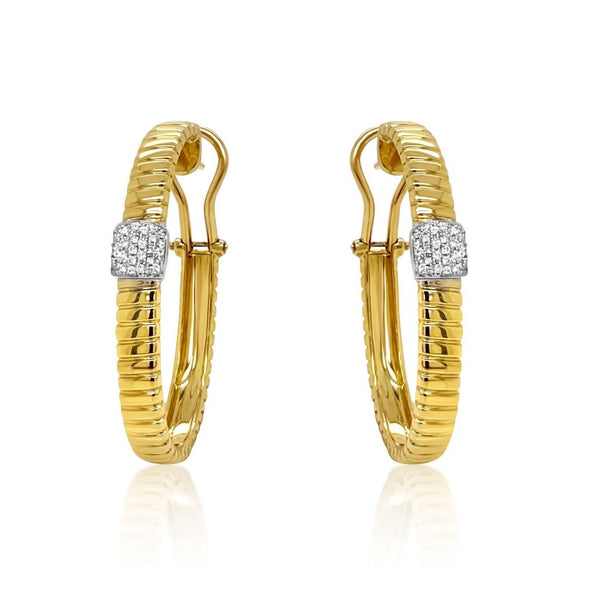 Gold Tubogas oversize hoop earrings