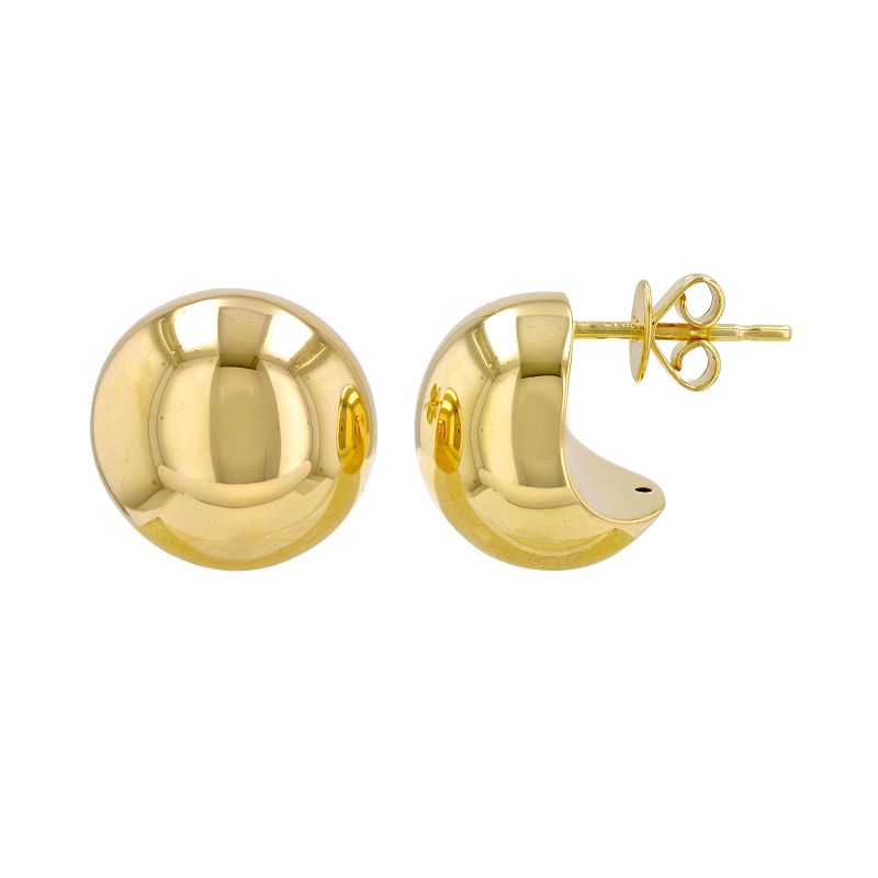 Gold Button Earrings