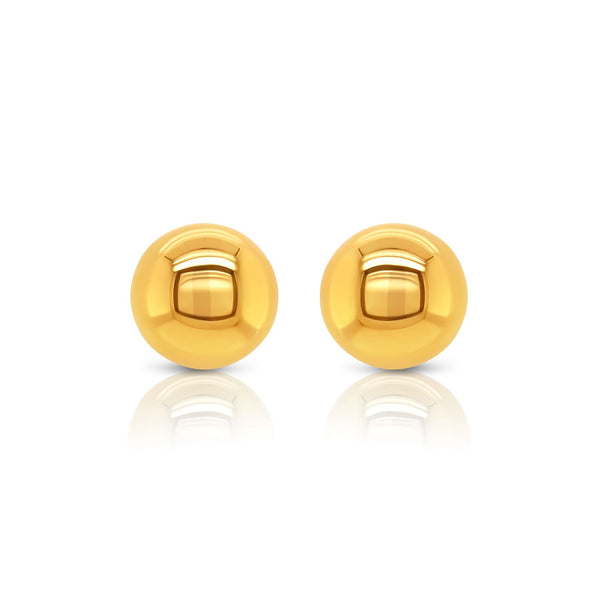 Classic Gold Button Earrings