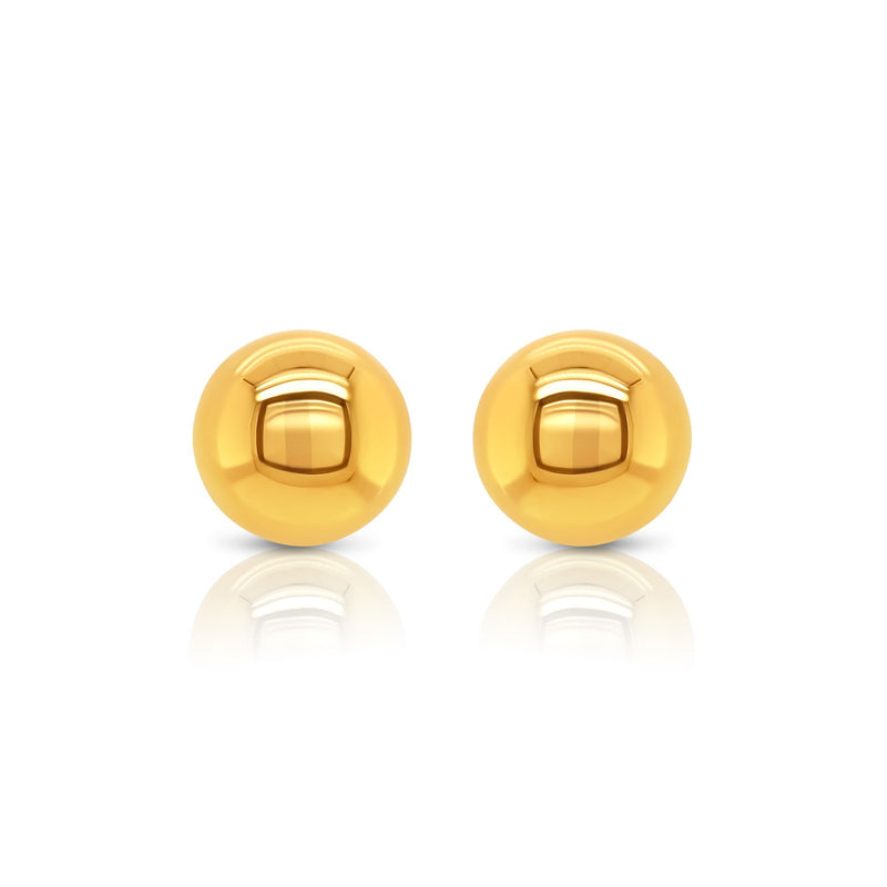 Classic Gold Button Earrings