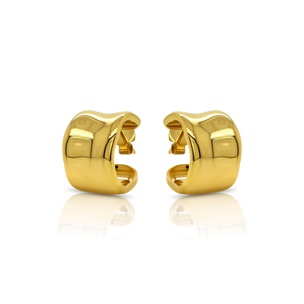 Molten Gold Large Huggie Earrings