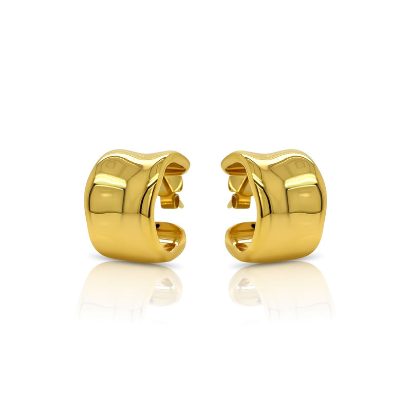 Molten Gold Large Huggie Earrings