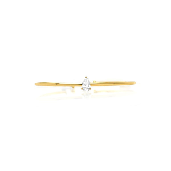 Pear shaped Diamond Gold Bangle - Brilat