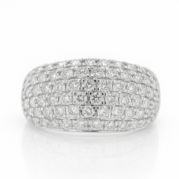 Pavé Dot White Gold Ring - Brilat