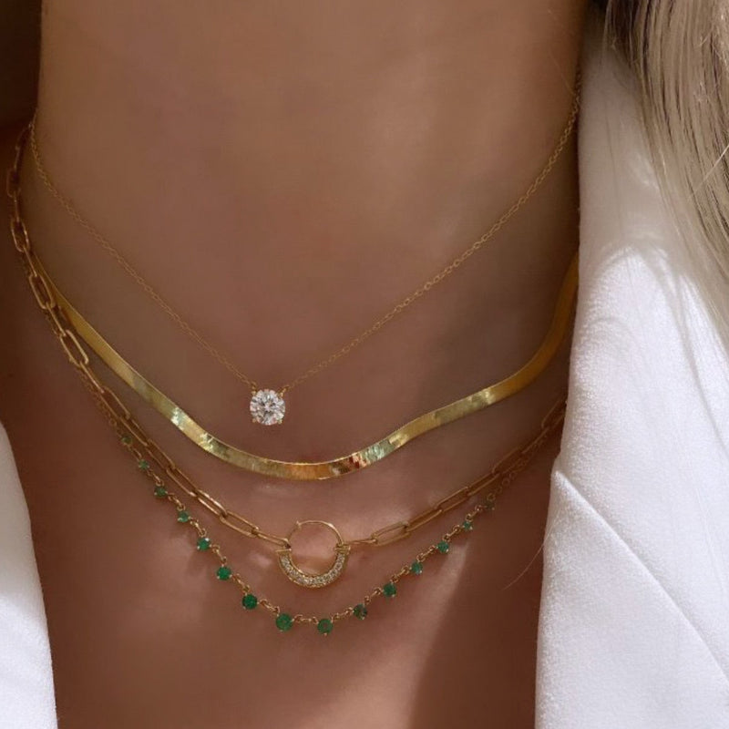 Floating Ruby Necklace