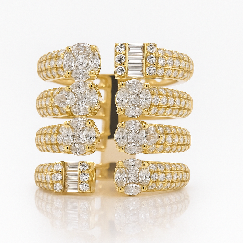 Gilded Enclave Pavé Ring - Brilat