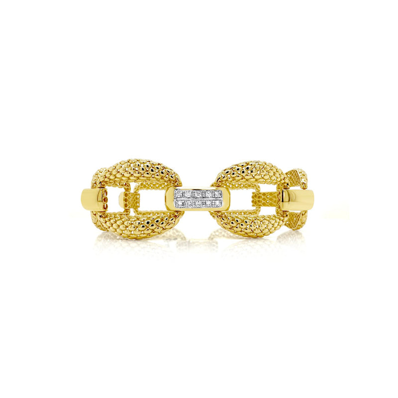 Bold Yellow Gold Link Bracelet - Brilat