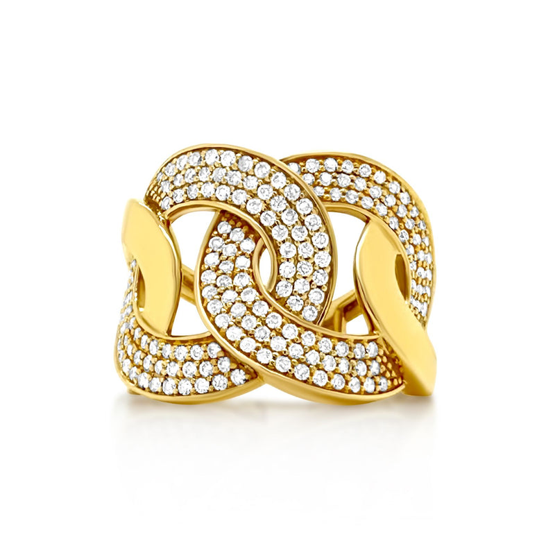 Diamond Link Statement Cocktail Ring