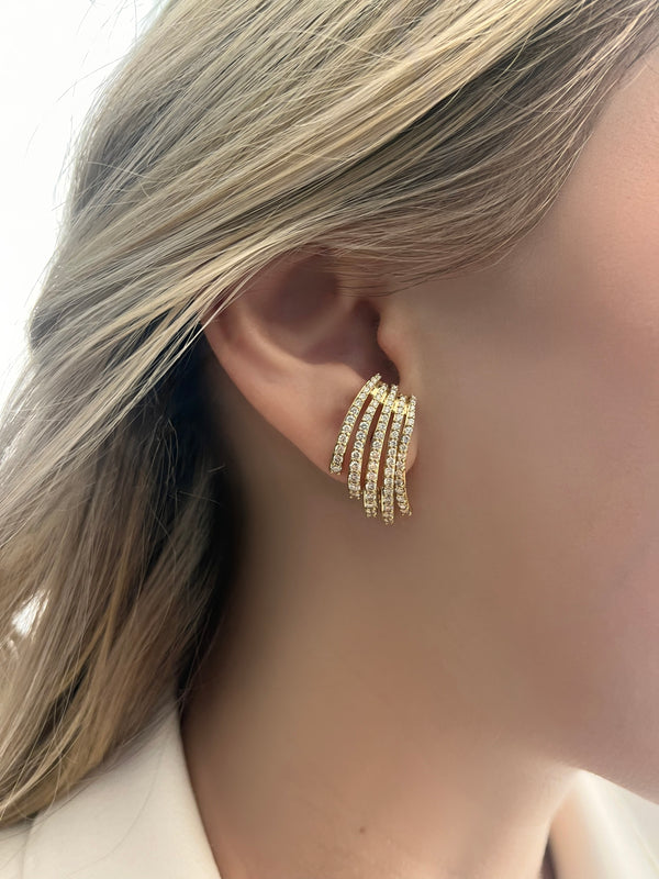 Gold Cage Earrings