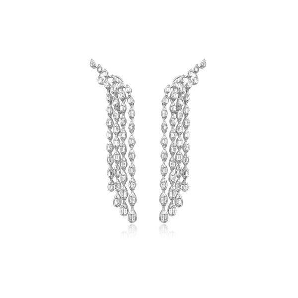 Modern Diamond Cascade earrings