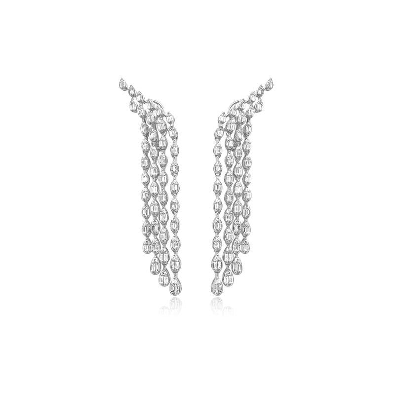 Modern Diamond Cascade earrings