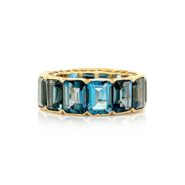 Bold London Blue Topaz Bezel Eternity Band