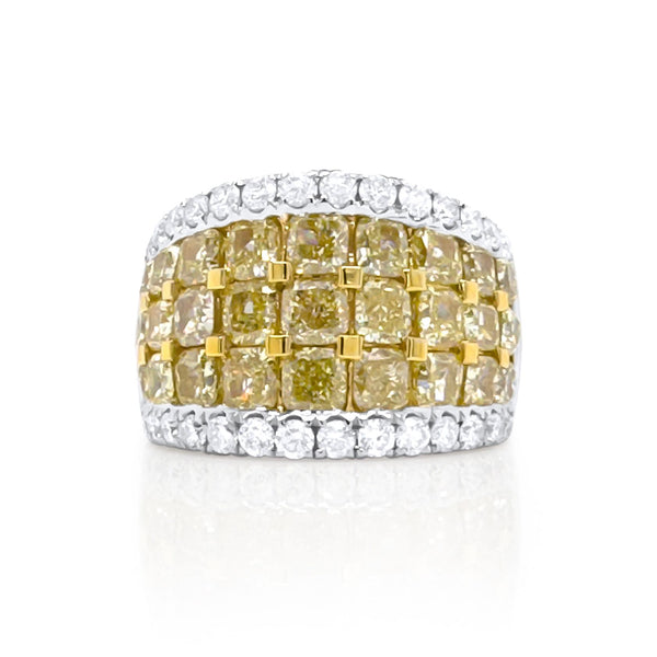 Yellow Diamond Cocktail Ring