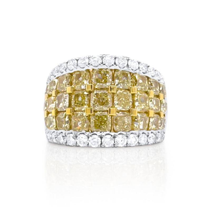 Yellow Diamond Cocktail Ring