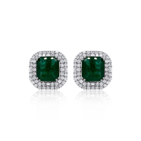 Important Emerald & Diamond Earrings