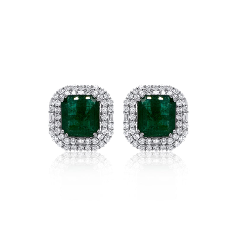 Important Emerald & Diamond Earrings