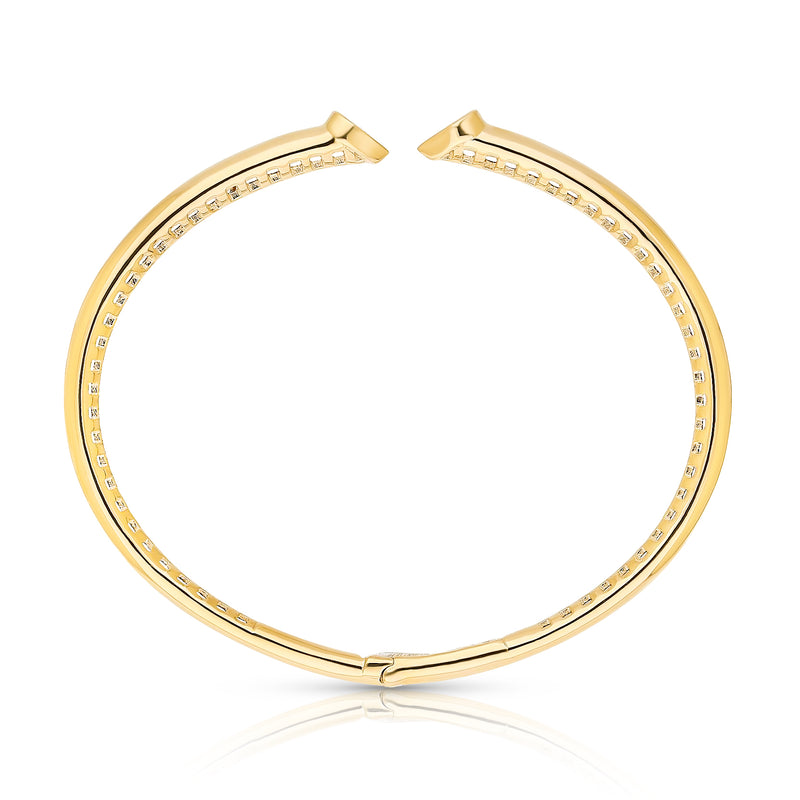 Yellow Gold Serene Bangle Bracelet - Brilat