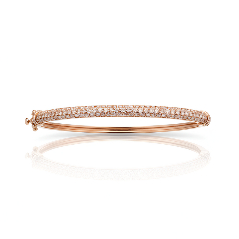 Diamond Pavé Arc Bangle - Brilat