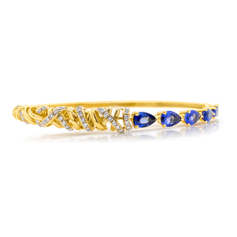Sapphire Knots Bangle - Brilat
