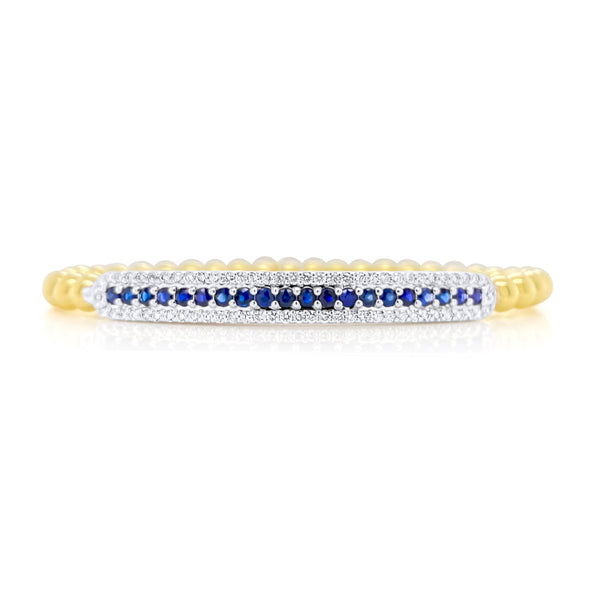 Élise Diamond & Sapphire Stretch Bangle