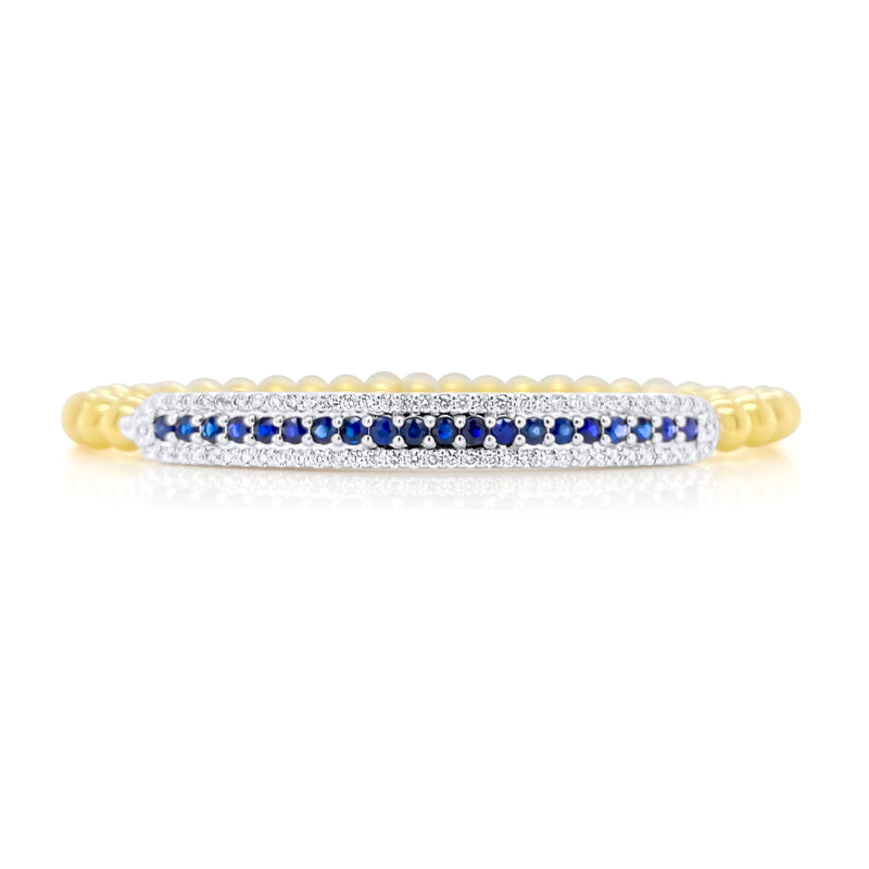 Élise Diamond & Sapphire Stretch Bangle