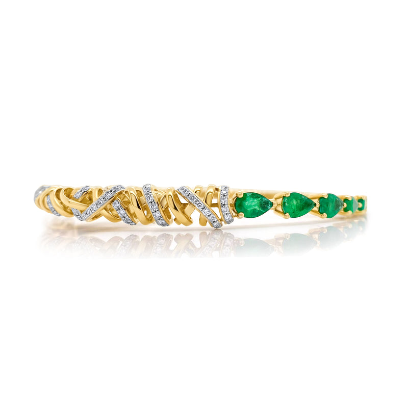 Emerald Knots Bangle - Brilat