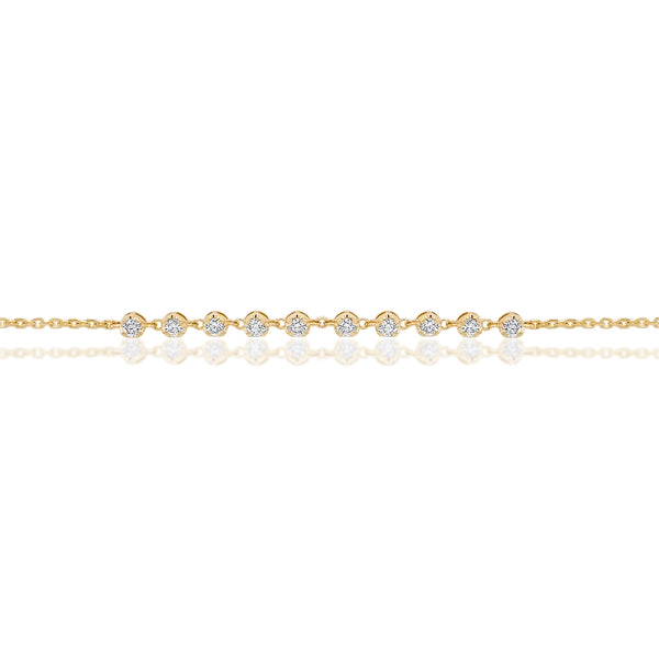 Yellow Gold Diamond Chain Bracelet
