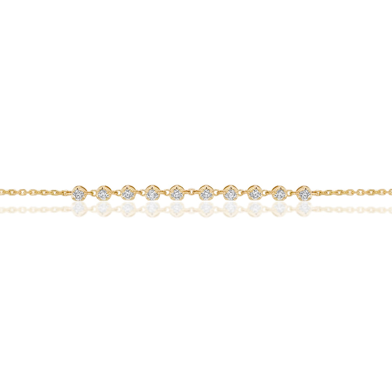 Yellow Gold Diamond Chain Bracelet
