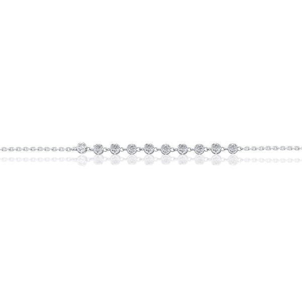 White Gold Diamond Chain Bracelet