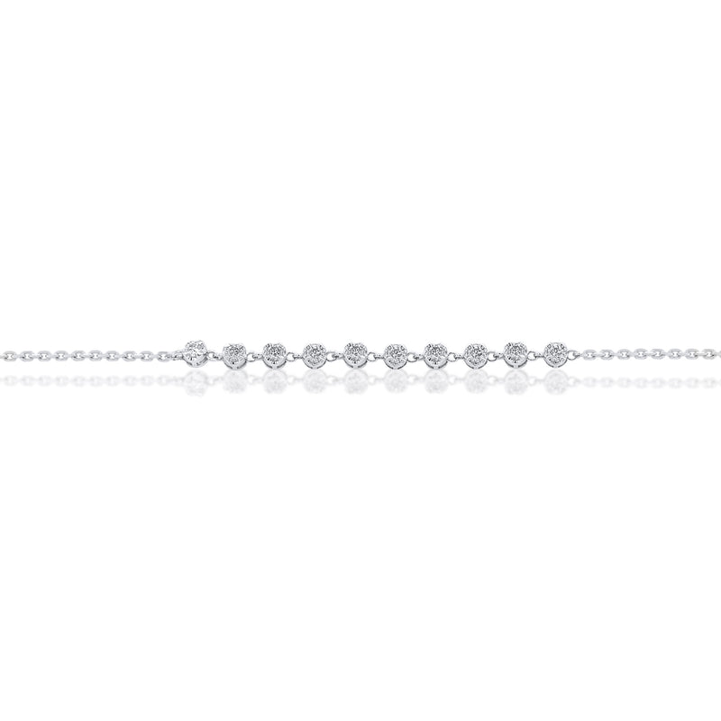 White Gold Diamond Chain Bracelet