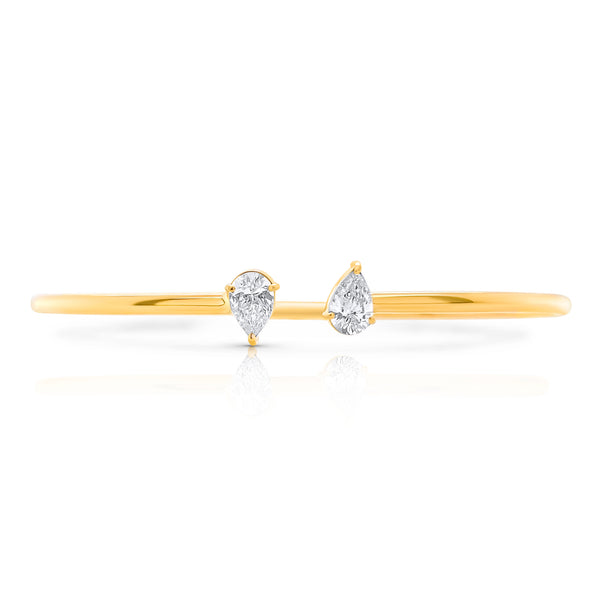Double Pear Diamond Bangle