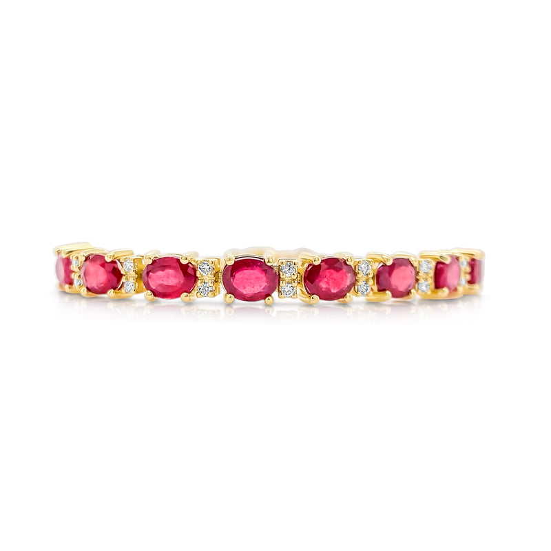 Classic Ruby Chain Bracelet - Brilat