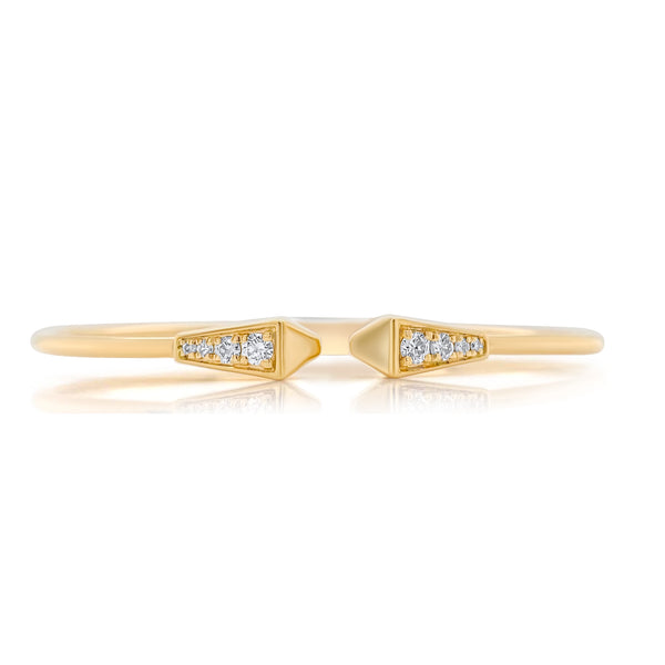 Yellow Gold trillion bangle in yellow gold