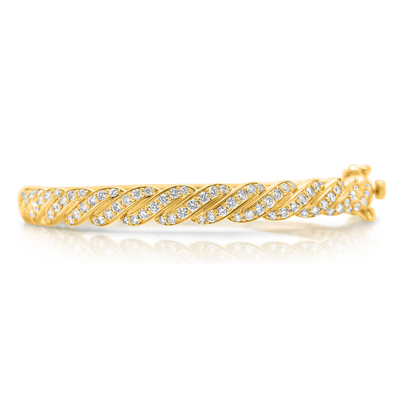 The Braided Diamond Bangle