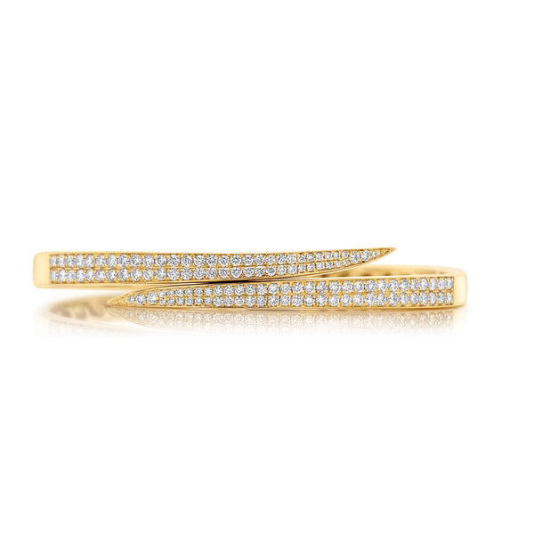 Diamond pave crossover bangle
