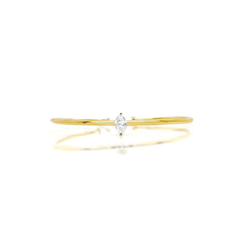 Marquise Diamond Gold Bangle - Brilat