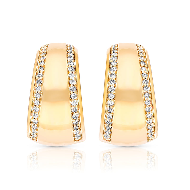 Sideline Gold Half-Hoop earrings - Brilat