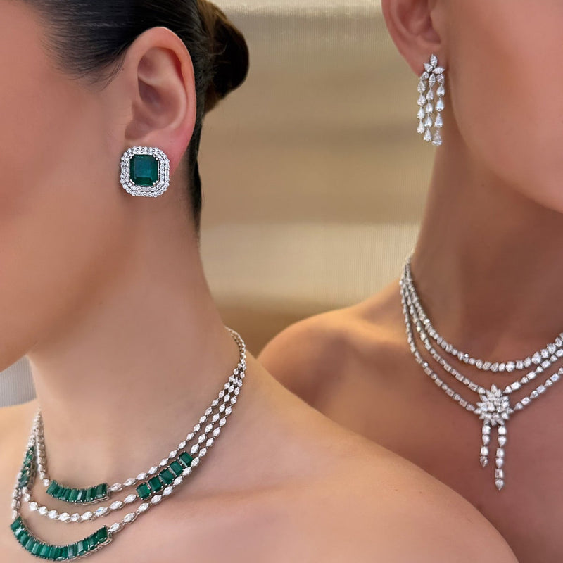 Important Emerald & Diamond Earrings