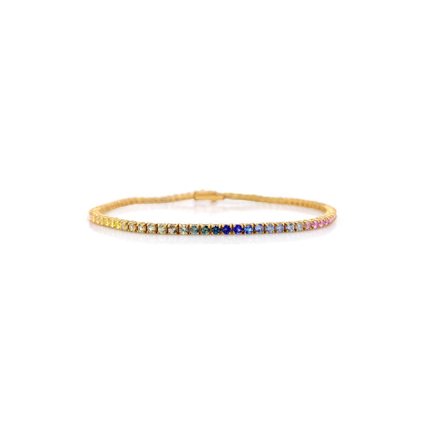 petite multicolored Sapphire tennis bracelet