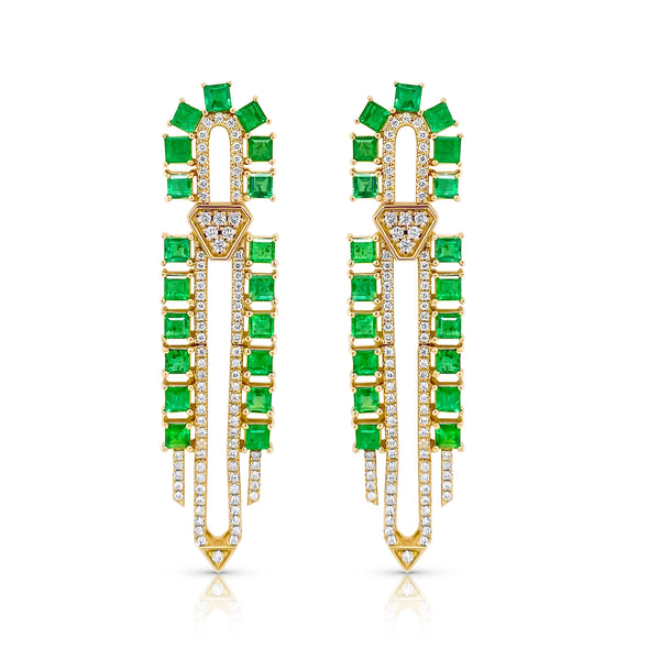 Art Deco Emerald Earrings