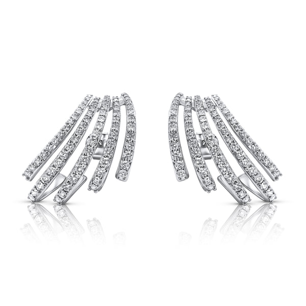 White Gold Cage Earrings