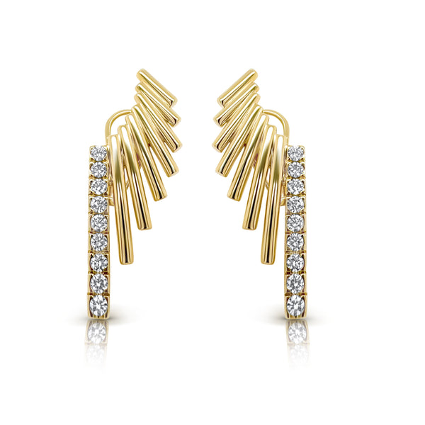 Gold Diamond Earrings