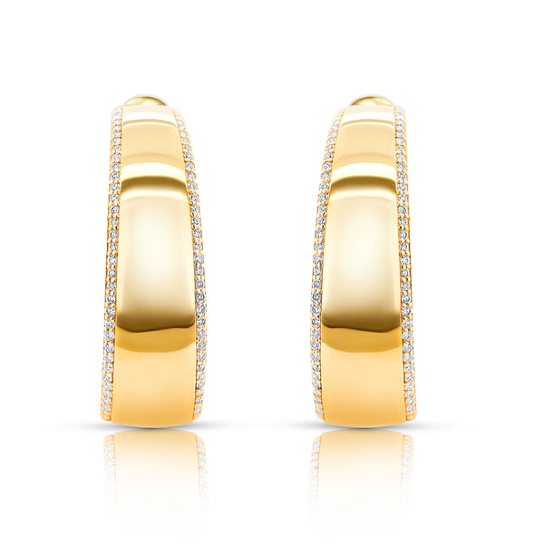 Large yellow diamond border hoops