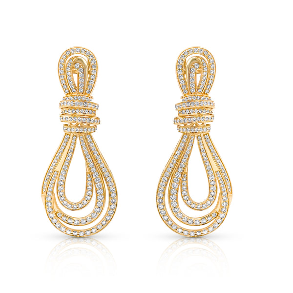 Large diamond Knot earrings