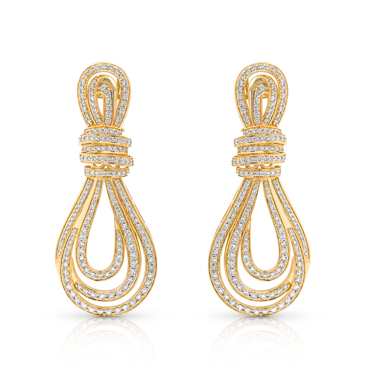 Large diamond Knot earrings