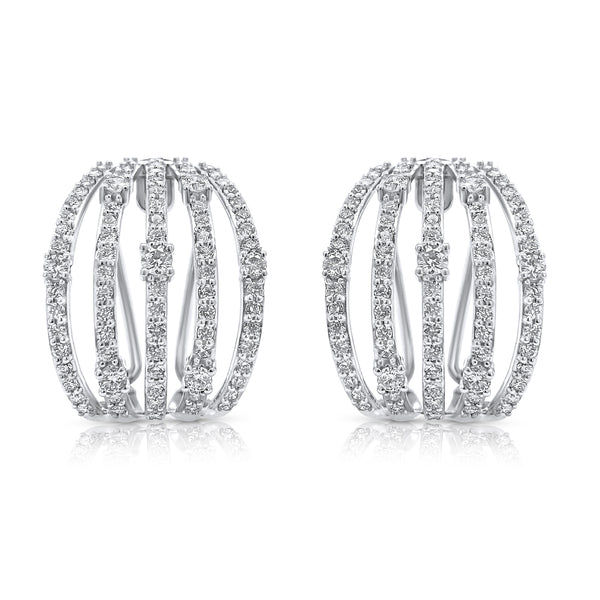 diamond multiline earrings