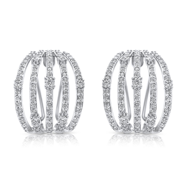 diamond multiline earrings