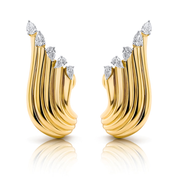 Yellow Gold Wing earrings