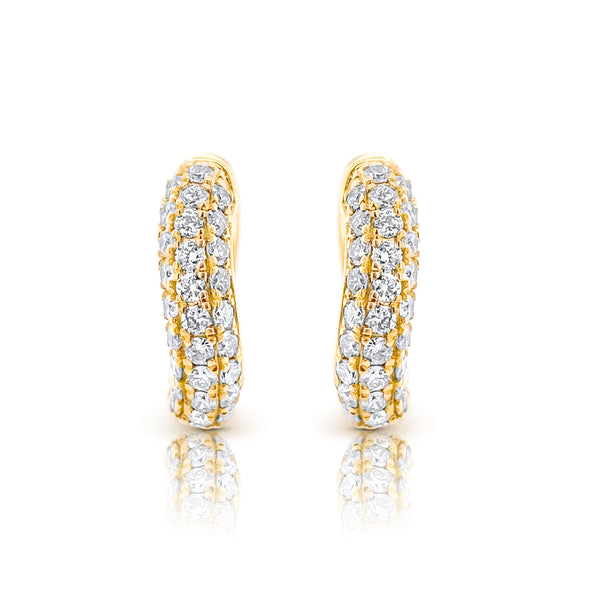 Drape Diamond Gold Earring